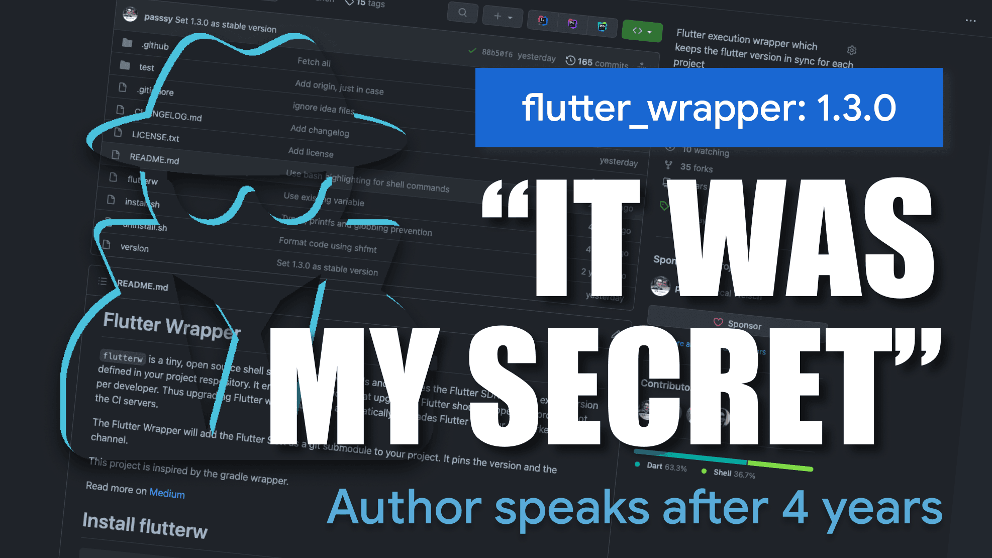Author of flutter_wrapper reveals his dirty secret